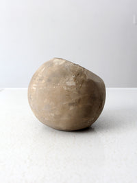 vintage cement orb planter