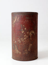 antique metal flour bin