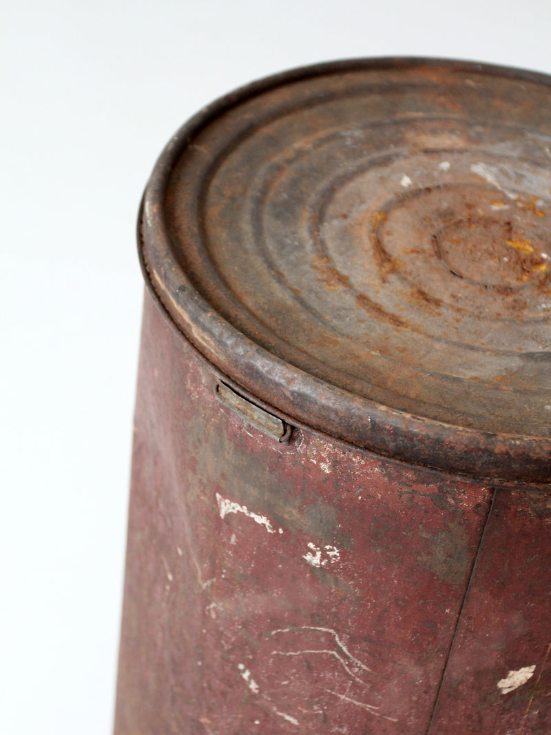 antique metal flour bin