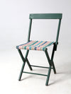 vintage stripe seat folding camp chair