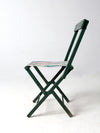 vintage stripe seat folding camp chair