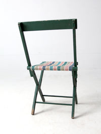 vintage stripe seat folding camp chair