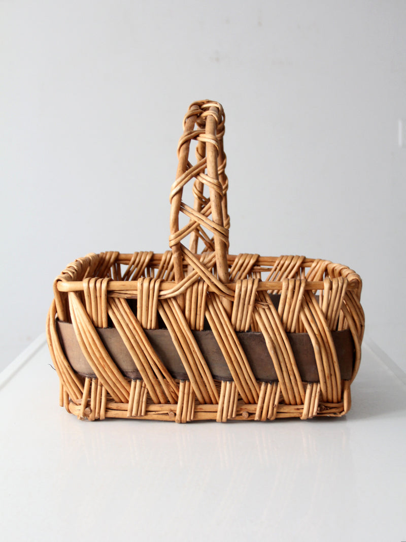 vintage rattan basket