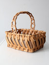 vintage rattan basket