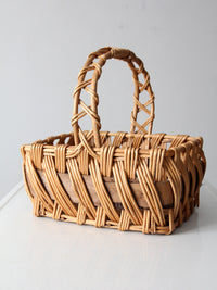 vintage rattan basket