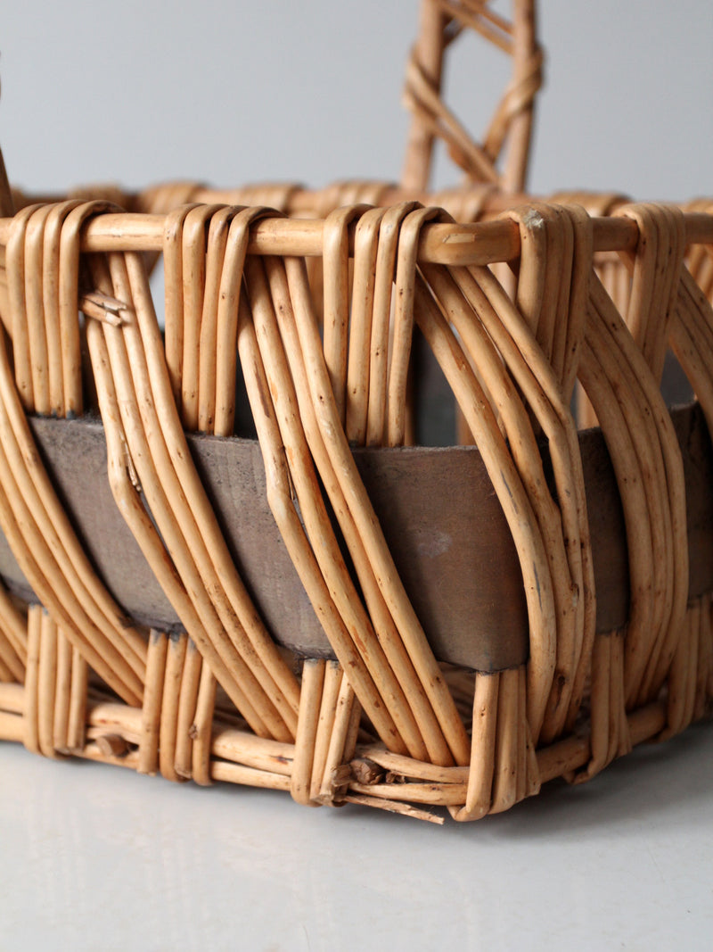 vintage rattan basket