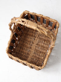 vintage rattan basket