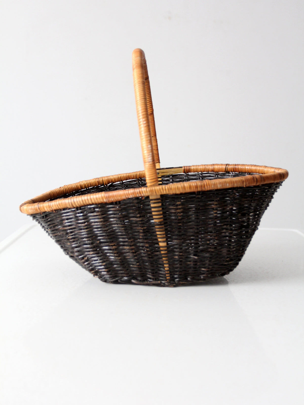 vintage woven black basket