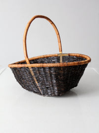 vintage woven black basket