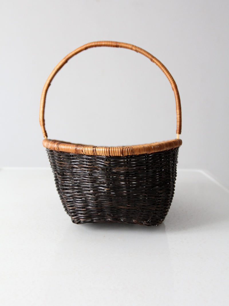 vintage woven black basket