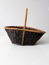 vintage woven black basket