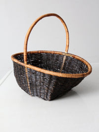 vintage woven black basket