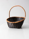 vintage woven black basket