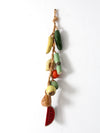 vintage ceramic fruit on rope hanging