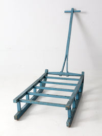 antique snow sled cart