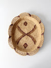 vintage woven sea grass basket tray