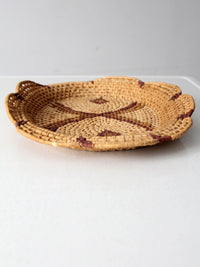 vintage woven sea grass basket tray