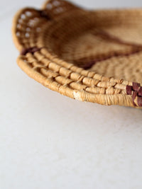 vintage woven sea grass basket tray