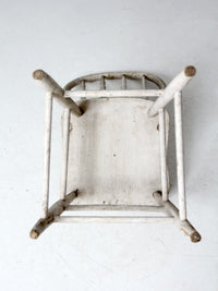 antique white spindle back chair