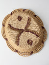 vintage woven sea grass basket tray