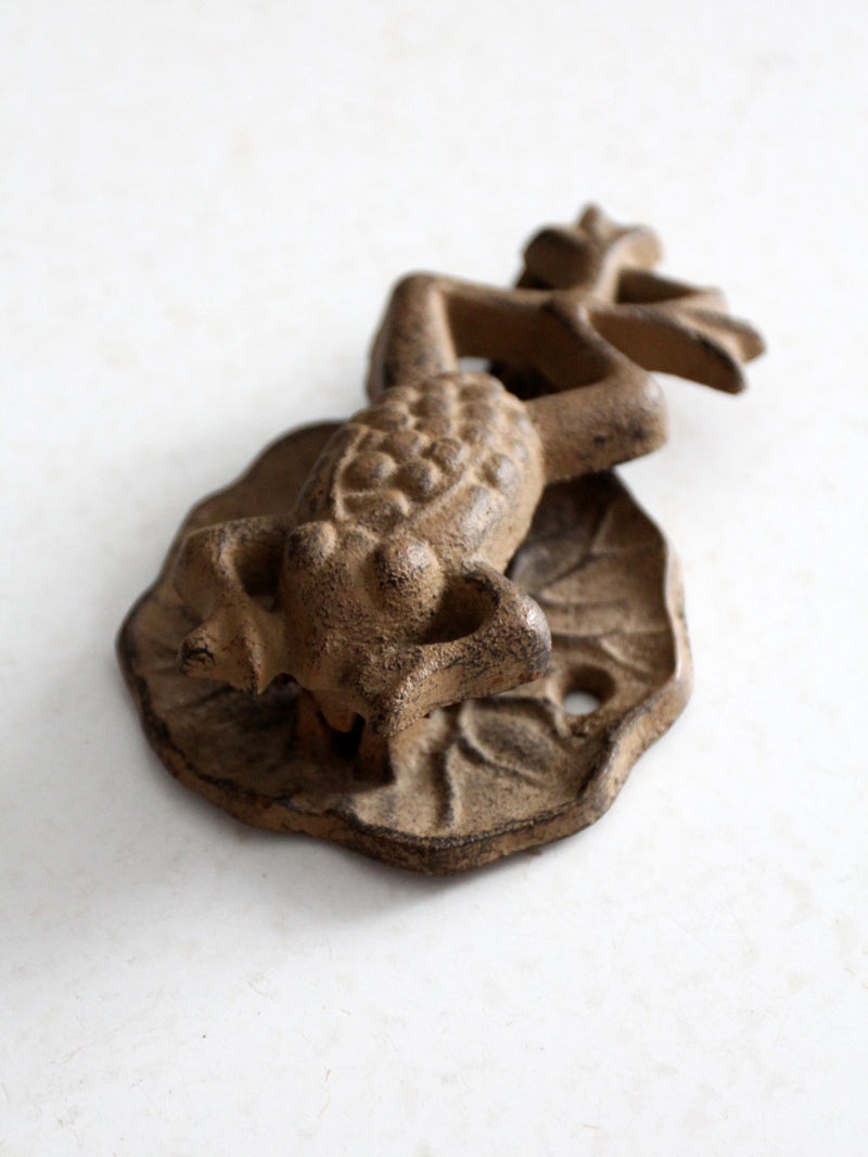 vintage cast iron frog