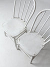 antique white spindle back chair pair