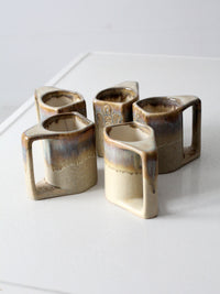 vintage Rodolfo Padilla pottery mugs set of 5