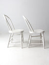 antique white spindle back chair pair