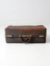 vintage distressed leather luggage