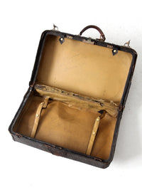 vintage distressed leather luggage