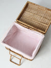 vintage woven picnic basket with lining