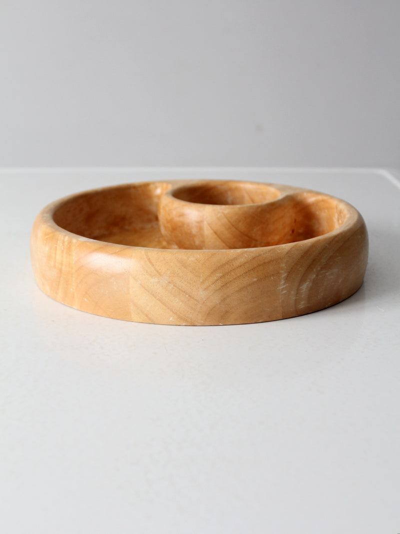 vintage wooden serving bowl