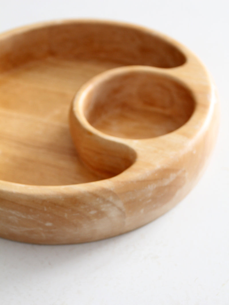 vintage wooden serving bowl