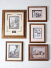 vintage southwestern shadowbox art collection - 5 piece