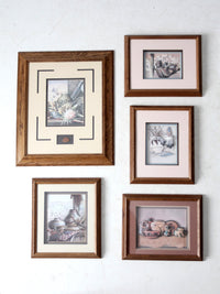 vintage southwestern shadowbox art collection - 5 piece