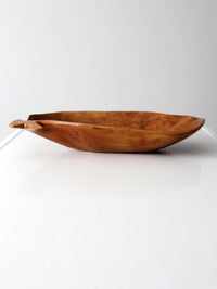 vintage hand carved wood bowl