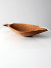 vintage hand carved wood bowl