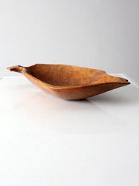 vintage hand carved wood bowl