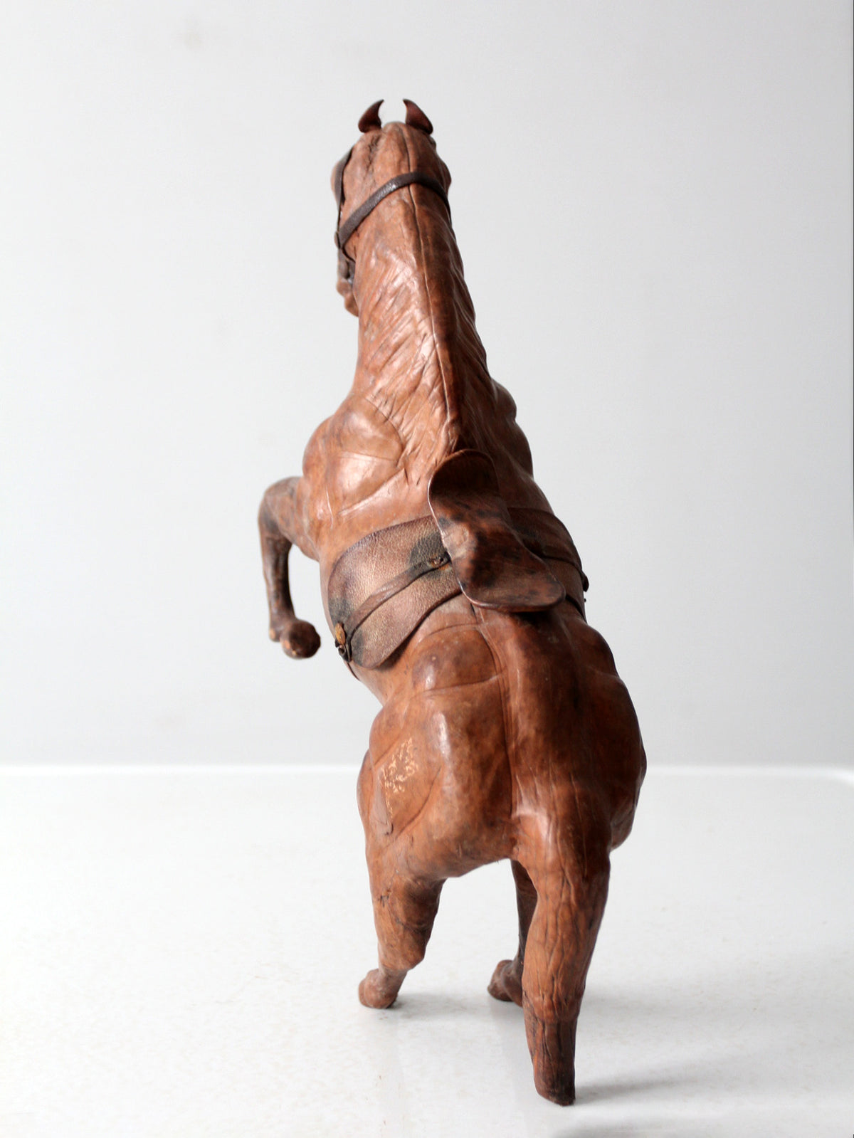 vintage leather horse figurine