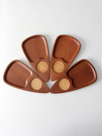 mcm Sere Wood snack trays set of 4