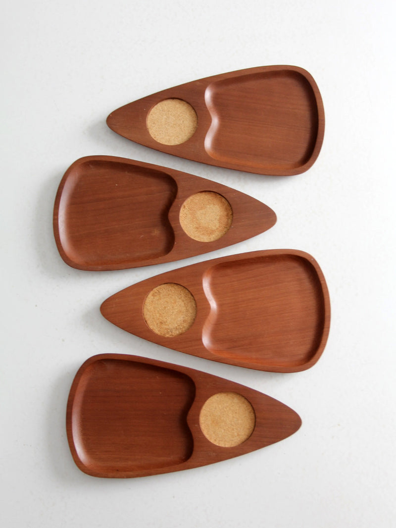 mcm Sere Wood snack trays set of 4