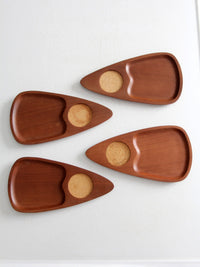 mcm Sere Wood snack trays set of 4