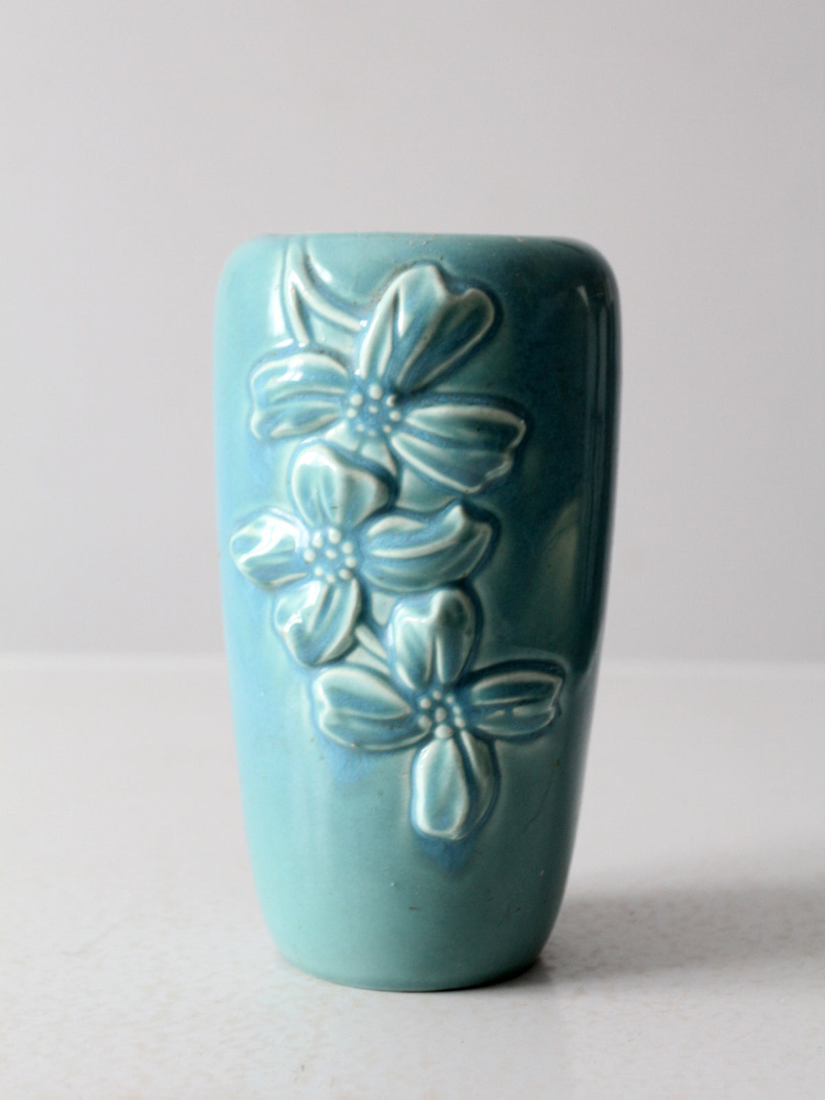 mid century Haeger dogwood pottery vase