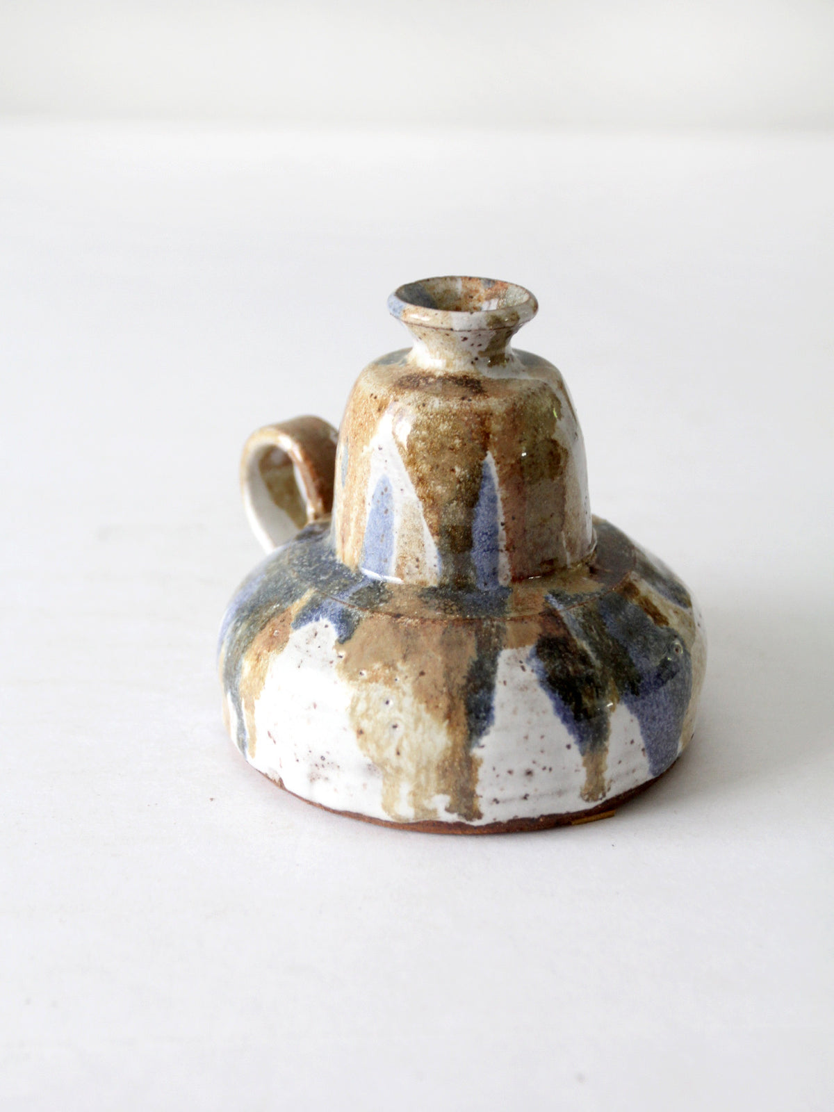 vintage studio pottery oil lamp vase