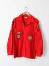 vintage 70s wool Boy Scout shirt with patches