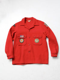 vintage 70s wool Boy Scout shirt with patches