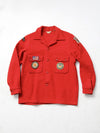 vintage 70s wool Boy Scout shirt with patches