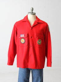 vintage 70s wool Boy Scout shirt with patches