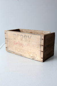 vintage Derby Foods wood crate