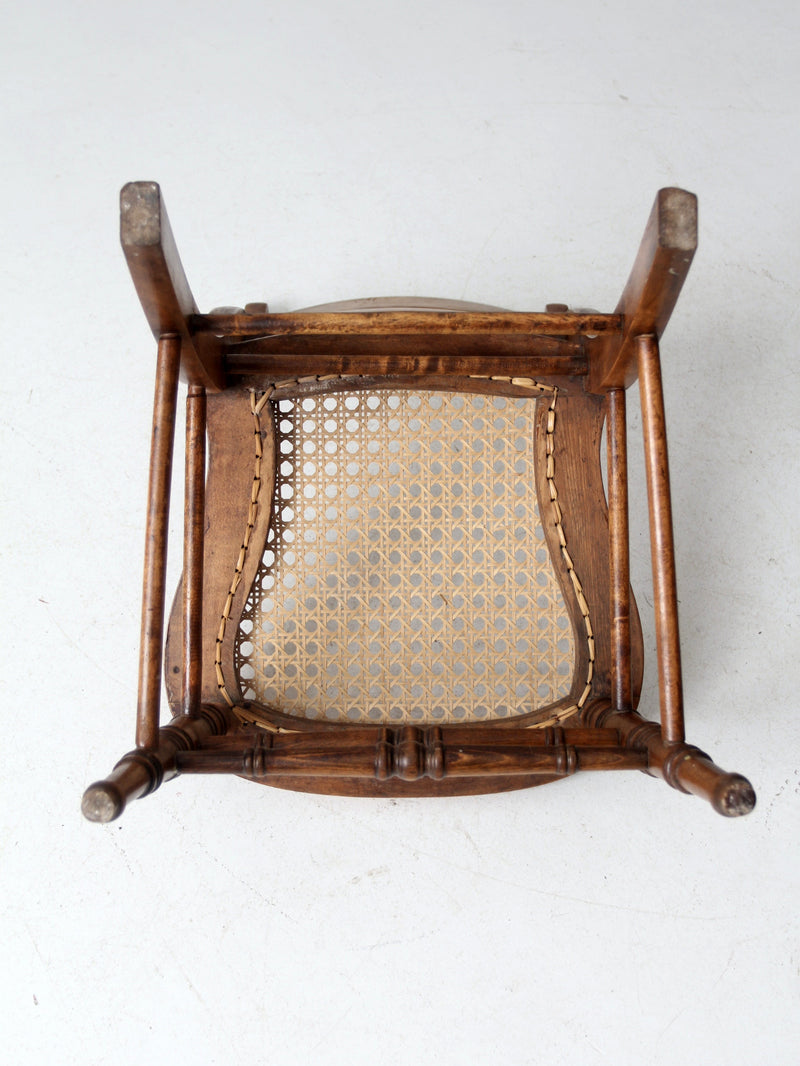 antique cane seat dining chair